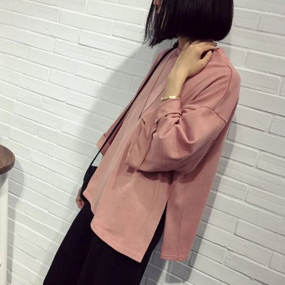 NWT Boxy 3/4 Sleeves Tee Shirt  Pink - Picture 4 of 14